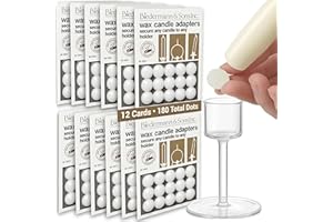 Biedermann & Sons Wax Candle Adapters, Gold, 15 Count (Pack of 12 Cards)