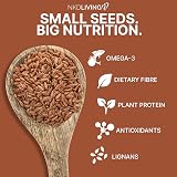 NKD Living Organic Whole Flax Seeds 1kg High Fibre Omega-3 Vegan Non-GMO view 4