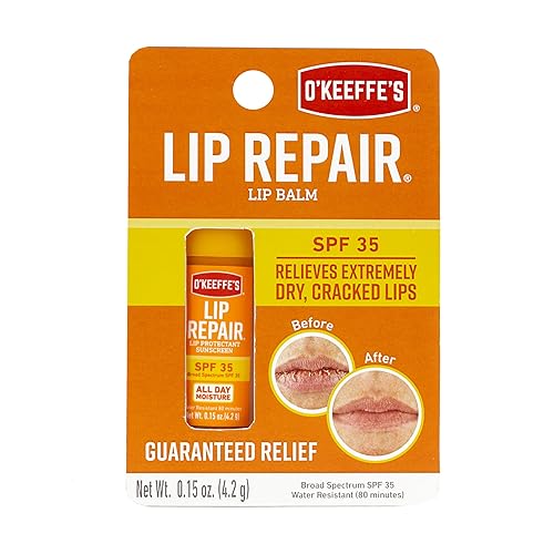 O'Keeffe's Lip Repair SPF 35 Lip Balm - Stick (1 Pack) - Sun-Safe Moisturizer for Extremely Cracked, Dry Lips