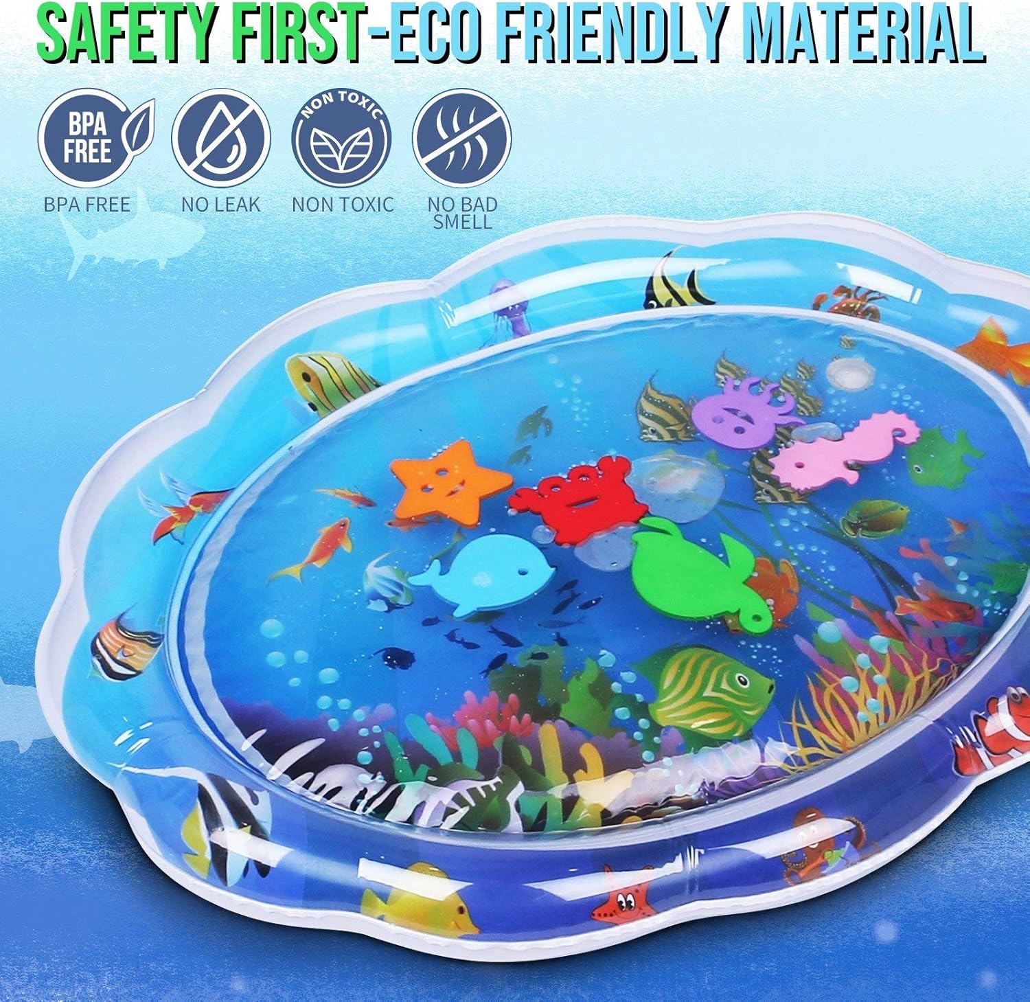 Guiseapue Tapis De Jeu Gonfle Tapis A Eau Bebe Coussin Gonflable De Rempli Deau Amusement Dactivite Denfant Aider Developper Les Competences Cognitives Tapis Deau Gonflable Pour Bebe Bebe Et Puericulture Eveil Et