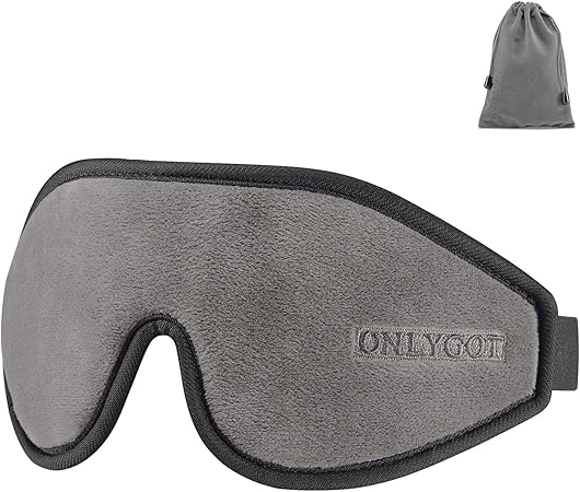 Amazon Onlygot アイマスク 安眠 遮光 睡眠 旅行 立体型 低反発 圧迫感なし 軽量 柔らかい 昼寝に最適 グレー Onlygot アイピロー アイマスク