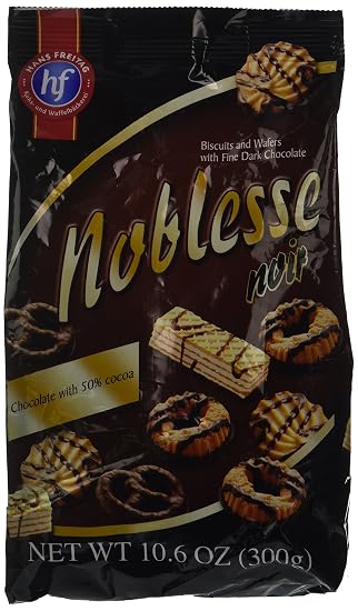 Hans freitag, biscuits and wafers with Fine Dark chocolate (033092000702)