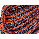 Blue Ox Rope 1/2" 12 Strand Arborist Polyester, USA Made, Blue/Org, 150 ft | 8,000 lb tensile strength, high visibility, good knot retention
