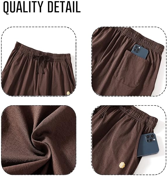 LUCKYCATCUS WOMEN’S BERMUDA SHORTS JERSEY SHORTS WITH POCKETS YOGA WALKING ATHLETIC LONG SHORTS FOR WOMEN KNEE LENGTH (BROWN, XS)
