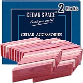 Cedar Space Cedar Blocks for Clothes Storage, 32 PCS Cedar Chips Wood Plank | 100% Aromatic Cedar, Natural Protection for Garments, Fresh Scented for Closets and Drawers