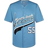 Afuby Kenny Powers Jerseys 55 Myrtle Beach Mermen Stitched Movie Baseball Jersey for Mens S-XXXL