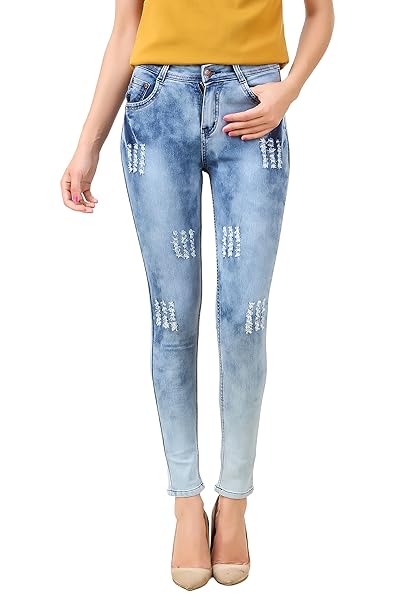 Buy Zxn Women Girl Denim Skinny Fit Jeans Ankle Length Soft