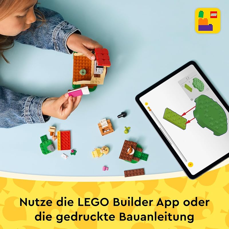 Animal Crossing - Bienchens gemütliches Haus - Spielzeug mit Minifigur, Klavier, Picknicktisch & Lebensmittel Zubehör - Spielset Gamer Geschenk für Mädchen, Jungen & Fans ab 6 Jahren - 77058 — Foto 8 von 8