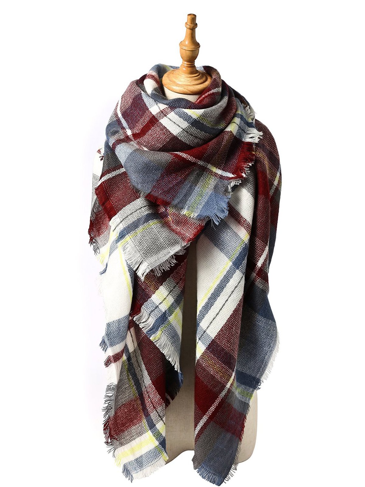 Zando Women's Scarves Fall Fashion Scarfs Soft Plaid Blanket Scarf For Women Winter Shawl Cape Scarf Wrap Zando Women's Scarves Fall Fashion Scarfs Soft Plaid Blanket Scarf For Women Winter Shawl Cape Scarf Wrap