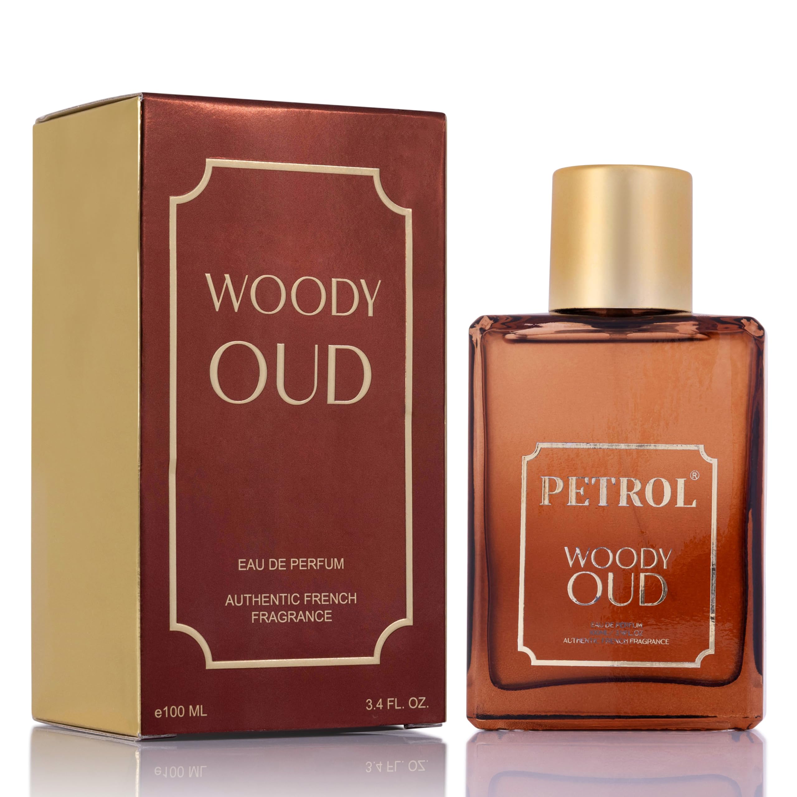 Woody Oud for Men and Women EDP - Top Notes of Brazilian Rosewood, Cardamom & Sichuan Pepper - Base Scents of Tonka Bean, Vanilla & Amber - Oriental & Woody - Paraben Free - Elegant 100ml Bottle