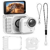 STARTRC VCR Protective Cover Case for Insta 360 Go Ultra Accessories Shockproof Anti-Scratch Washable Transparent Cover Anti-Slip Dustproof Protection for Go Ultra with Lens Cap &amp; Lanyard Transparent
