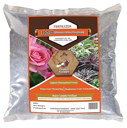 Shehri Kissan The Urban Farmers DAP - 1 kg | Di Ammonium Phosphate | Plant Nutrient & Plant Food | DAP Fertilizers for Plants | Fertilizer for Rose, Flower & Flowering Plants