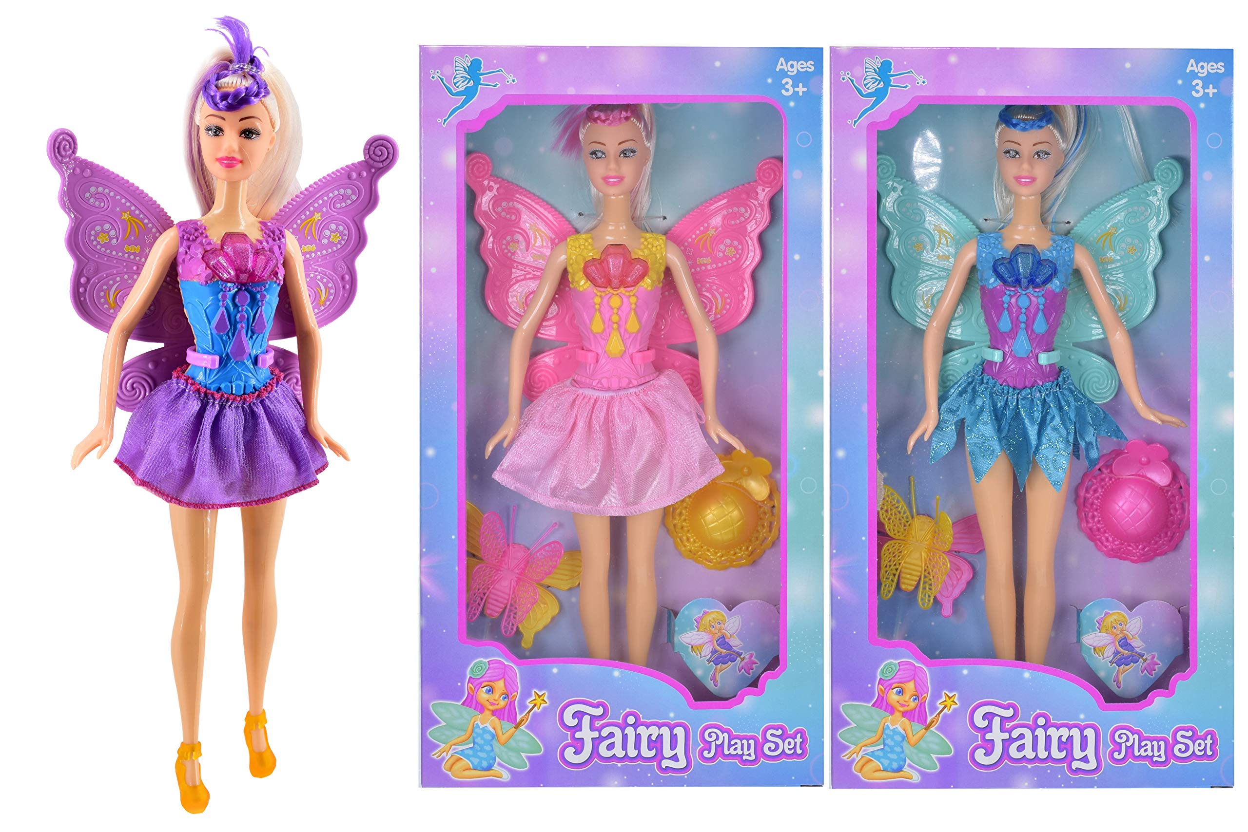 KandyToys Fantasy Fairy Doll Playset | Girls Dolls | Fairy Toys | Dolls For Girls | 3 Assorted Colours