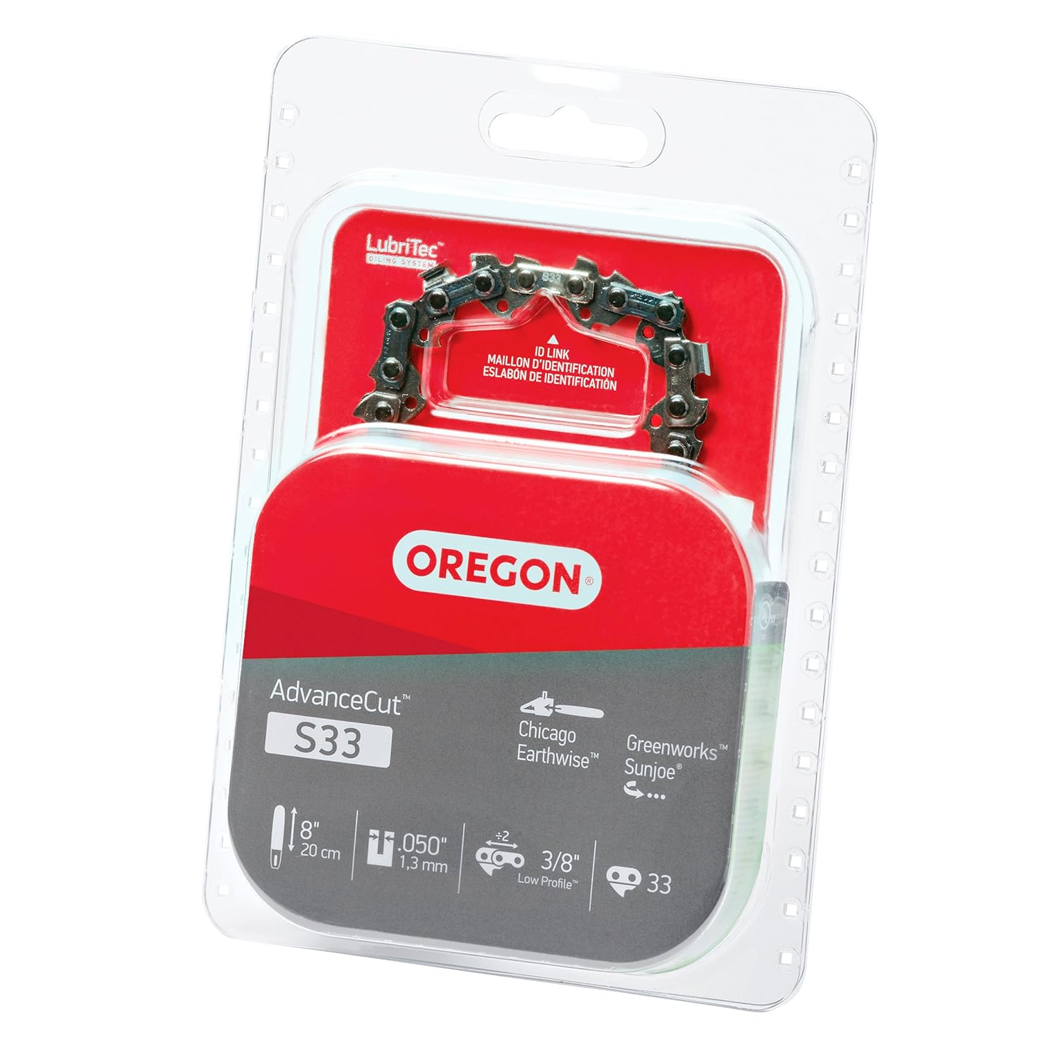 Oregon S33 AdvanceCut 8Inch Chainsaw Chain, Fits Chicago, Earthwise