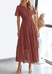 PRETTYGARDEN Womens 2025 Summer Maxi Dress Short