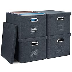 Graciadeco File Organizer Box, Collapsible Storage