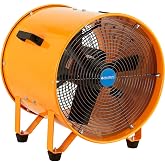 Global Industrial Portable Ventilation Fan, 16" Diameter Confined Space Blower Fan, 2 Speed, 2850 CFM, 1 HP, 10'L GFCI Power Cord, 120V, 14-1/2"L x 17" W x 20-1/2"H