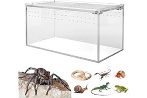 SMARTANG Small Acrylic Tarantula Enclosure Terrarium with Magnetic Button,8 * 4 * 4inch Thicken Isopod Enclosure,Spider Cage,Terrarium for Reptiles,Lizard,Juvenile Tarantulas