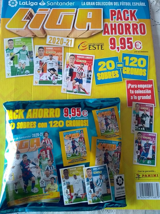 LIGA ESTE Pack Ahorro: 20 Sobres con 120 cromos 2020 2021 Santander: Amazon.es: Juguetes y juegos