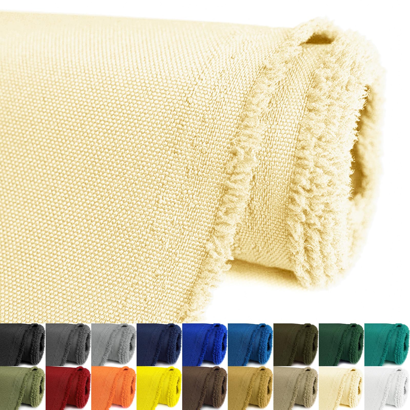 Photo 1 of ****FINAL SALE NOT RETURNS****
Waterproof Canvas Fabric by The Yard 58inch 600D Upholstery Material Polyester Fabric Outdoor Water Resistant Fabric for Sewing Chair Patio Cushion Purse Bag Interior, Pre Cut 1 Yard Light Yellow