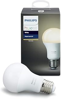Philips Hue White E27 LED Lampe Erweiterung, dimmbar, warmweißes Licht, steuerbar via App, kompatibel mit Amazon Alexa (Echo, Echo Dot)