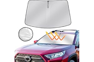 AUTOMIIM Windshield Sun Shade for Toyota RAV4 2019-2024 2025, Upgraded Nano Materials Front Window Shade Cover for RAV4 2019 2020 2021 2022 2023 2024 Sunshade Windshield Visor Protector Block UV Rays