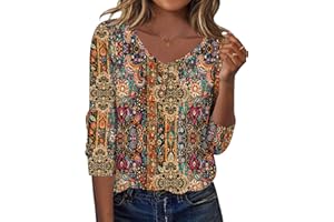 Zeagoo Women Tops Loose Fit Long Sleeve V Neck T Shirts Business Casual Blouses Dressy Fall Fashion Work Clothes