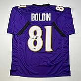 Facsimile Autographed Anquan Boldin Baltimore Purple Reprint Laser Auto Football Jersey Size Men's XL