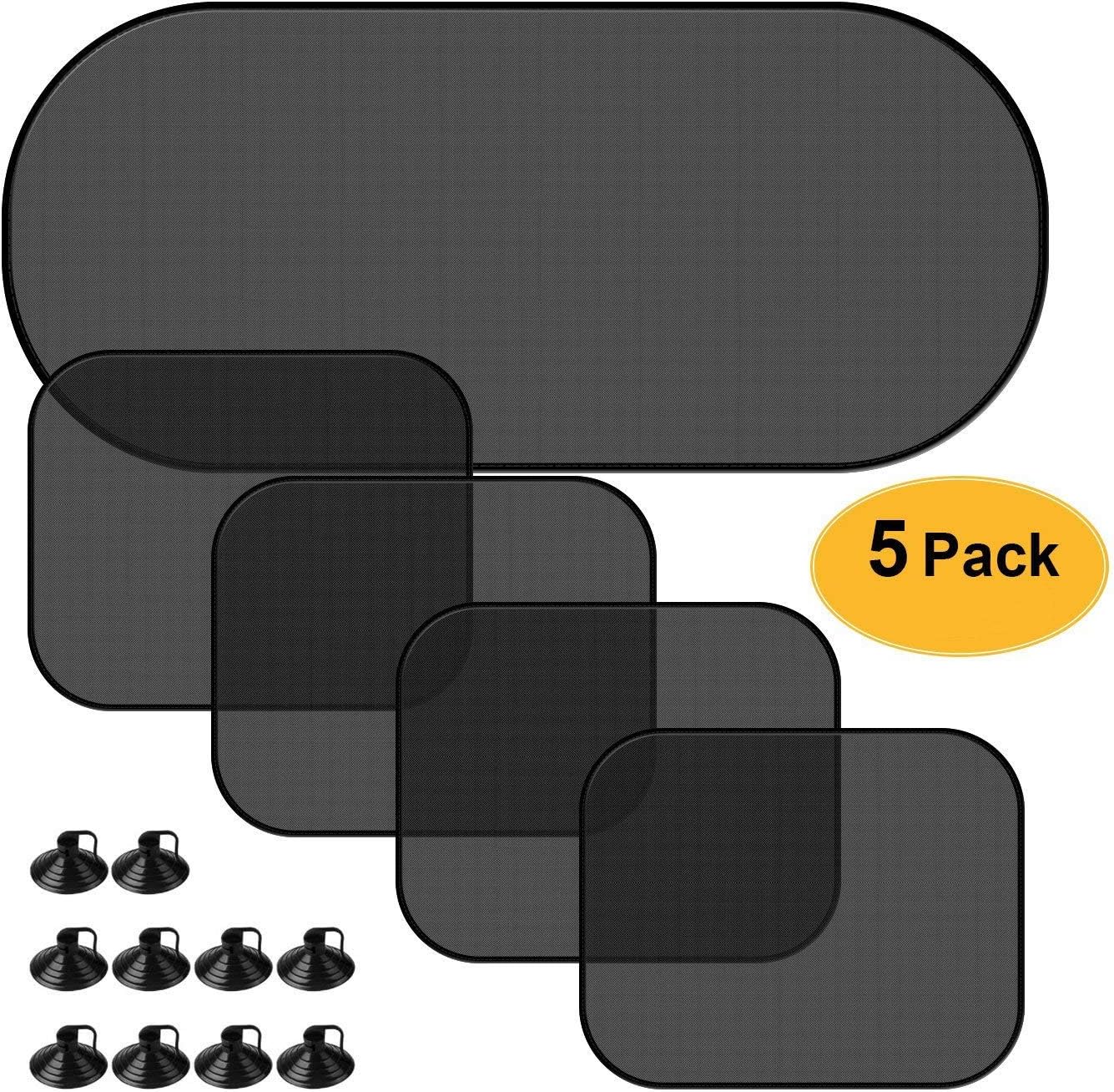 TUANTALL Sunshades UV Protection Side Rear Full Window Protects Baby Kids and Pets Easy Fit Car Sun Shades for Kids Fits Front and Rear Windows net