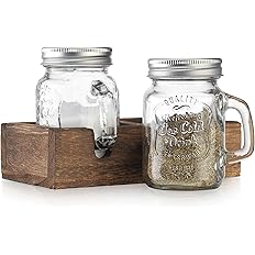 Vintage Mason Jars Salt And Pepper Shakers