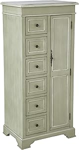 Stein World Furniture Chesapeake Cabinet, Soft Cadet Grey Finish With Cream Trim