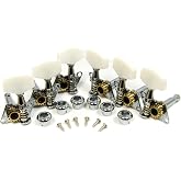 Chrome Open-gear Guitar Tuners Machine Heads - 6-piece 3 Left 3 Right Alignment
