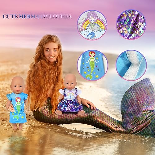 12 Sets 14-16-Inch-Baby-Doll-Clothes-Outfits Dress Headbands