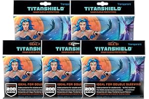TitanShield | Clear & Transparent Inner Sleeves | 1000 ct| Perfect Fits Card Sleeves | Compatible with Pokémon TCG Trading Cards, MTG Magic The Gathering, One Piece | For Double Sleeving.