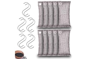 HANYAN Activated Charcoal Odor Absorber, Odor Eliminator for Strong Odor,Coconut Shell Charcoal Air Purifying Bags for Home Car Closet Pet, Smoke Room Deodorizer