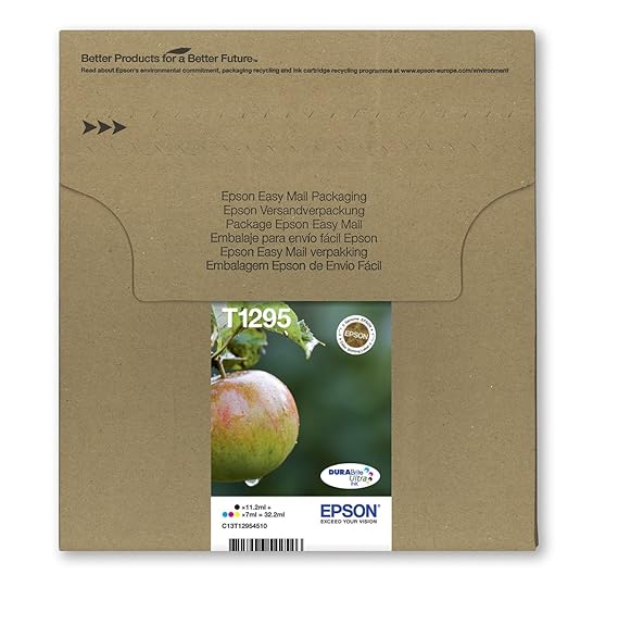 Epson Original T1295 Tinte Apfel, wisch- und wasserfeste (Multipack, 4-farbig) (CYMK)