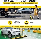 VEVOR 4 Pack 1 Channel Rubber Cable Protector Ramp 18000 Lbs Heavy Duty Speed view 4