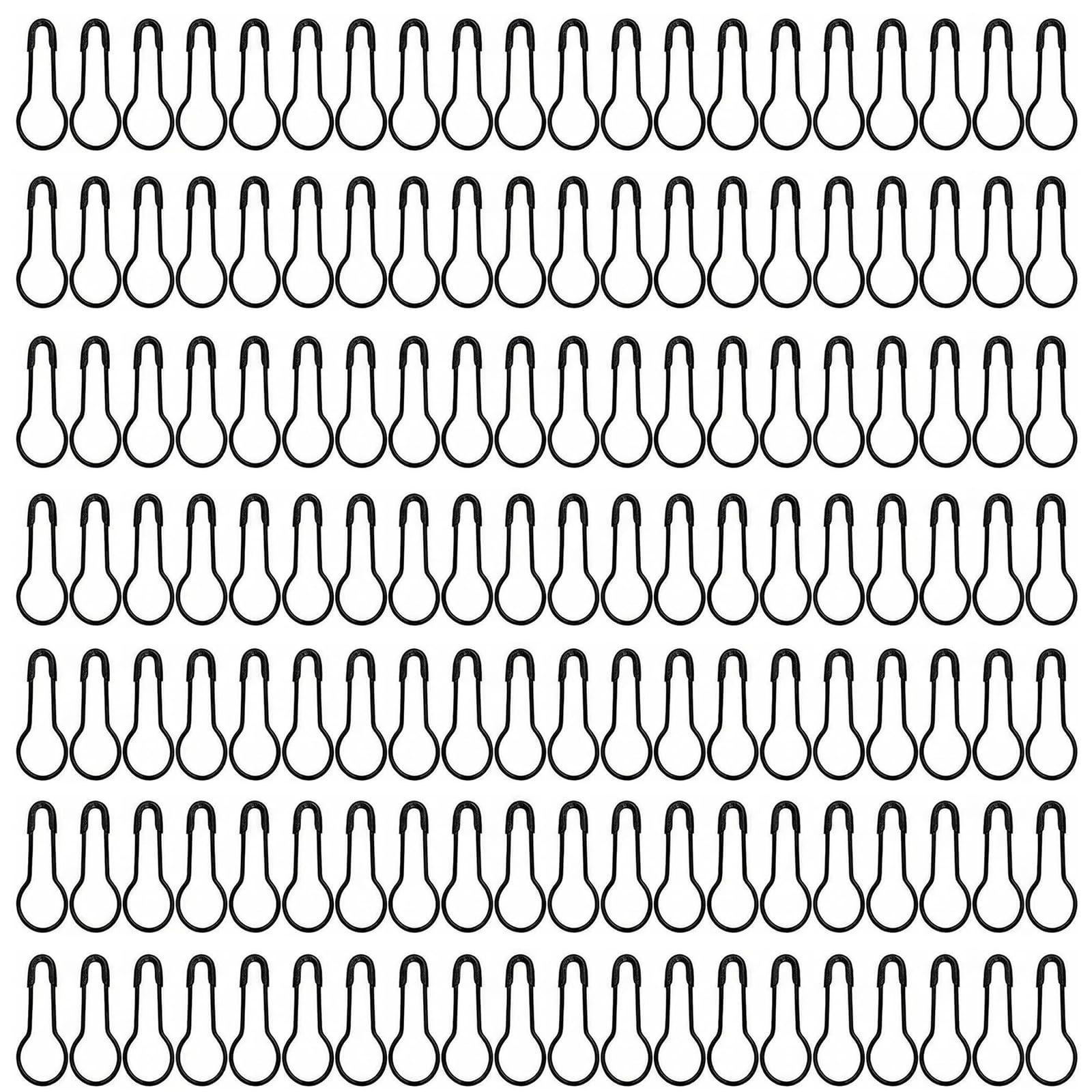 1000 PCS Black Metal Gourd Safety Pins U-shaped Clothing Labels Bulb Pin for DIY Home Accessories Hangtags Handwork Weave Marker