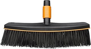 Fiskars Straßenbesen, Besenkopf, Breite: 38 cm, Kunststoff-Borsten, Schwarz/Orange, QuikFit, 1001416