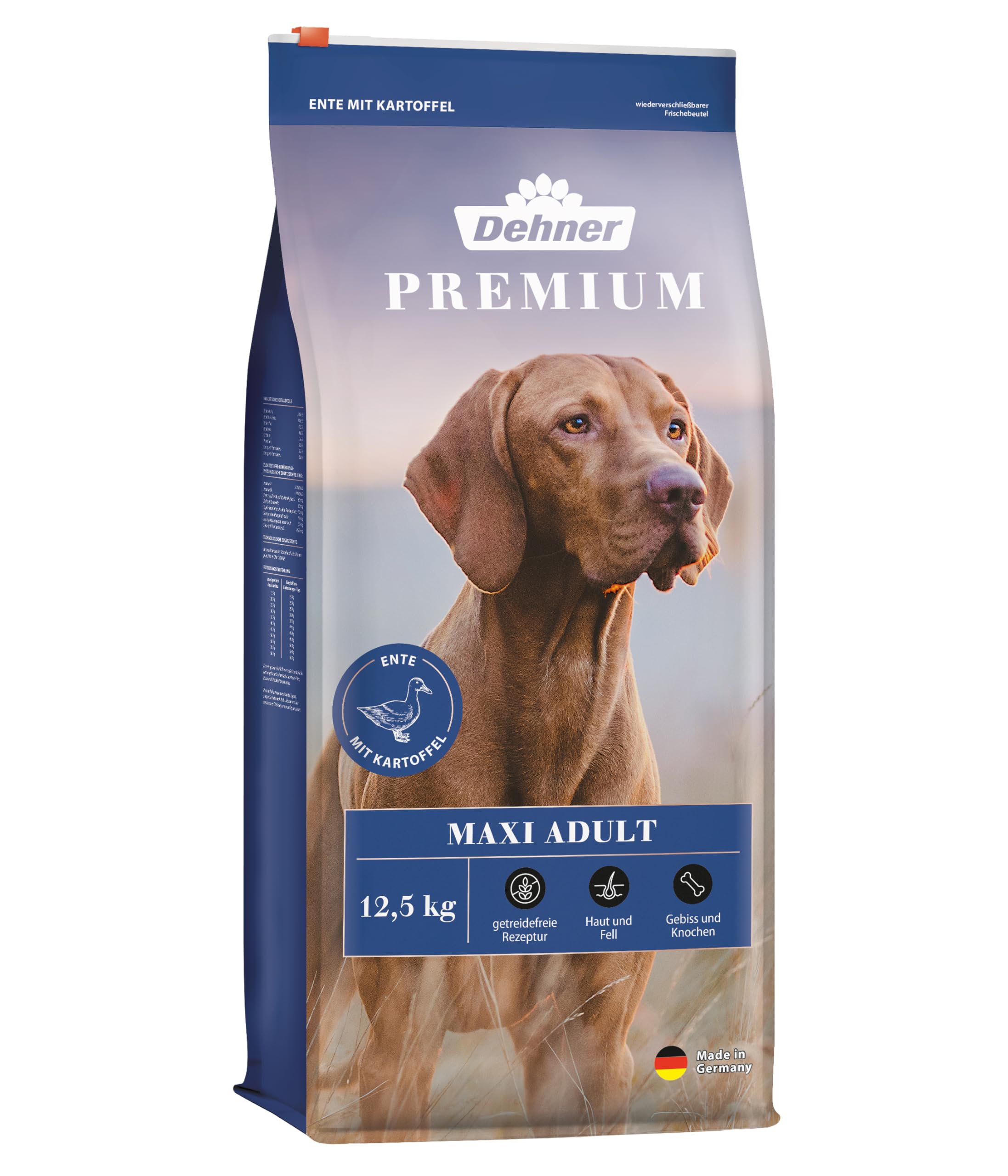 Dehner Premium Maxi Adult Dry Dog Food – Duck and Lamb with Potatoes – 12.5 kg