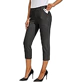 Willit Women's Capri Pants Dress Yoga Work Capri Slacks Stretch Office Business Casual Pants High Waisted 21"