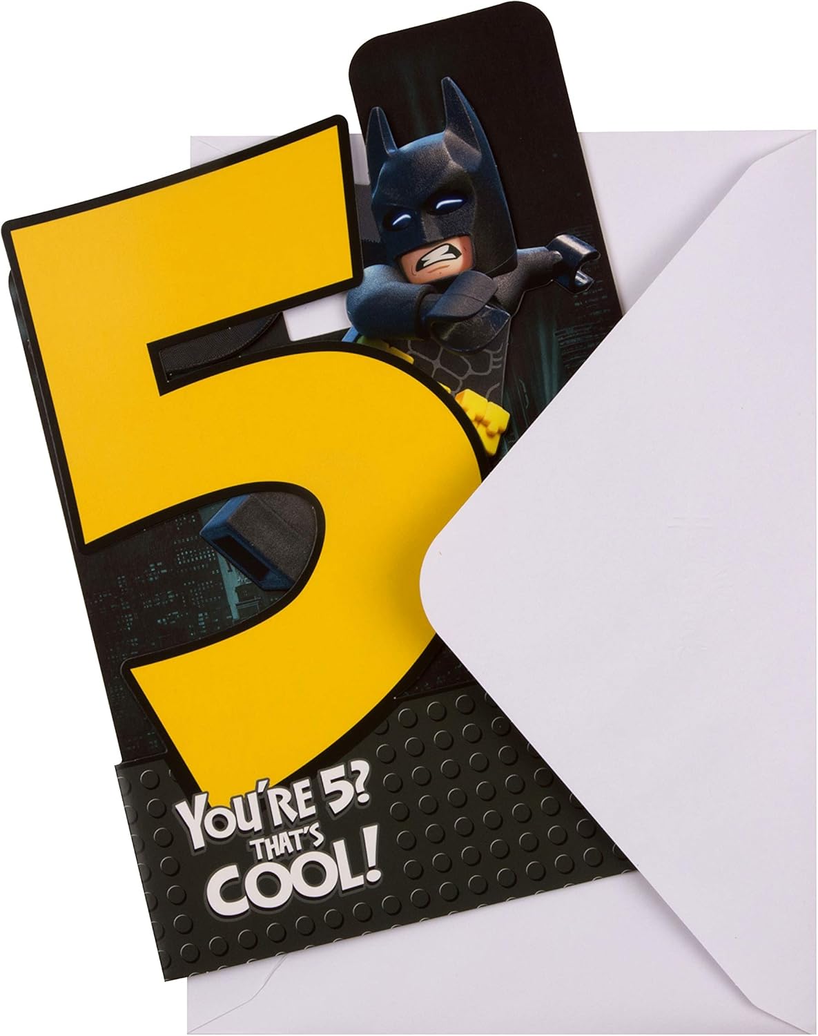 Hallmark Carte D Anniversaire De 5 Ans Motif Lego Batman 3d Amazon Fr Fournitures De Bureau
