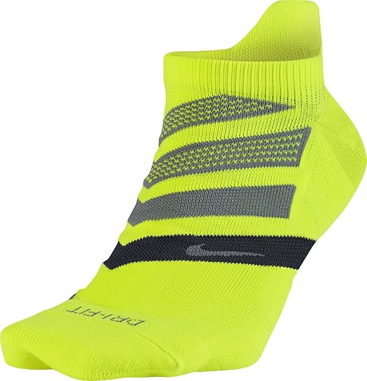 Amazon Nike ナイキ パフォーマンス ランニング クッション ノーショウ ソックス 702 ボルト ブラック クールグレー ソックス Sx5466 702 ボルト ブラック クール 27 29 ソックス 通販