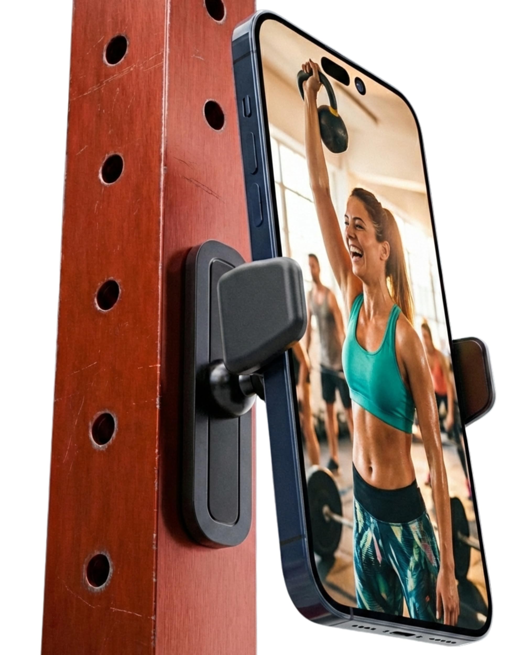 BLAUBECK Magnetic Phone Holder for Gym – Essential Gym Rats Stuff – Magnetic Tripod for iPhone and Magnet Phone Mount– Home Workout Accessories and Gear