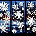 Extra Large Snowflakes Window Clings, Giant White Christmas Window Decorations for Glass Windows, Winter Wonderland Window Stickers Decals for Frozen Theme Party New Year Supplies Indoor