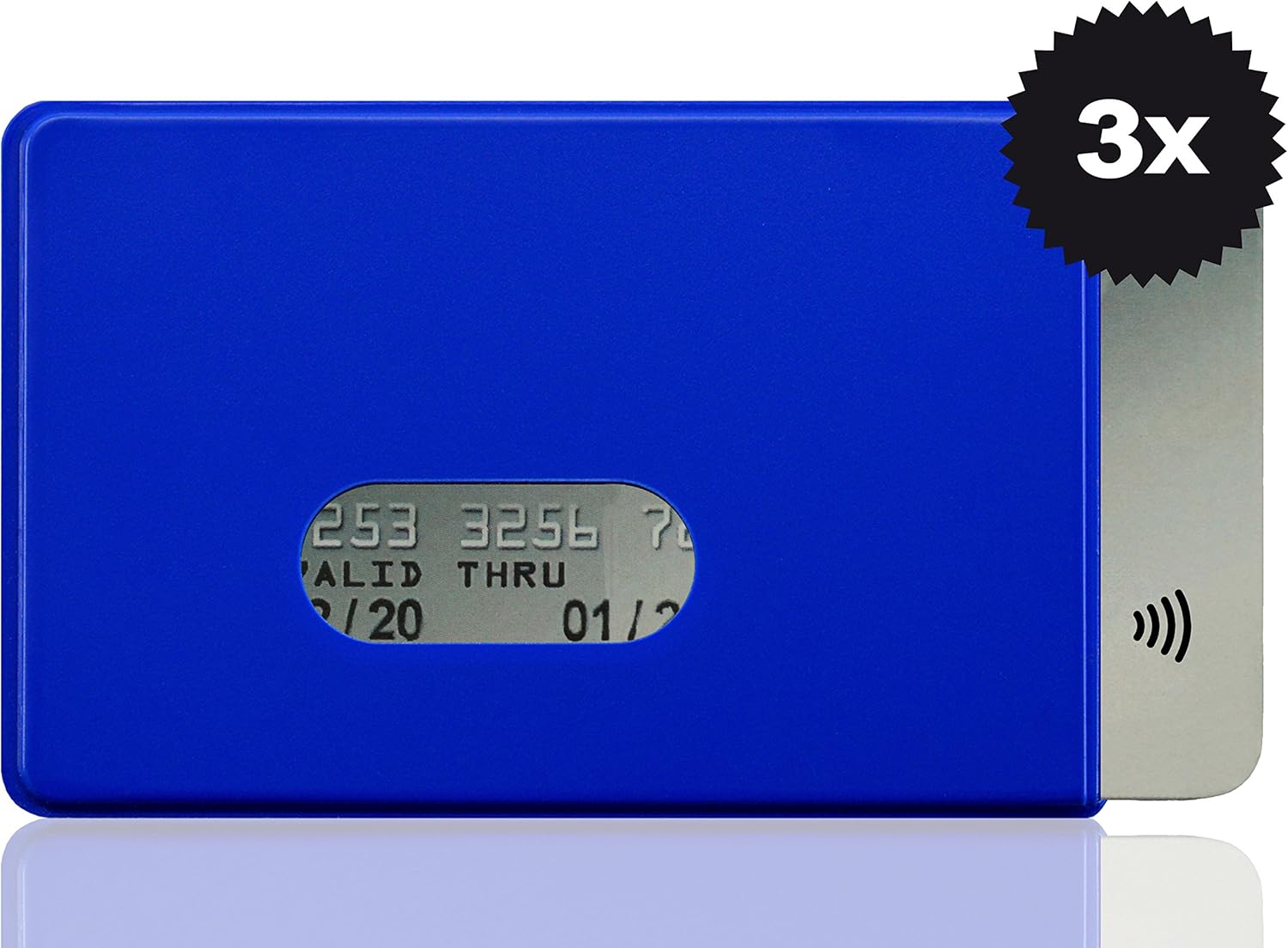 OPTEXX® 3X RFID Blocking Sleeve Fred Blue TÜV testet and Certified