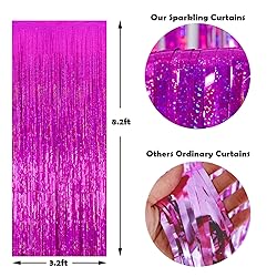 Melsan 2 Pack 3.2 ft x 8.2 ft Tinsel Foil Fringe