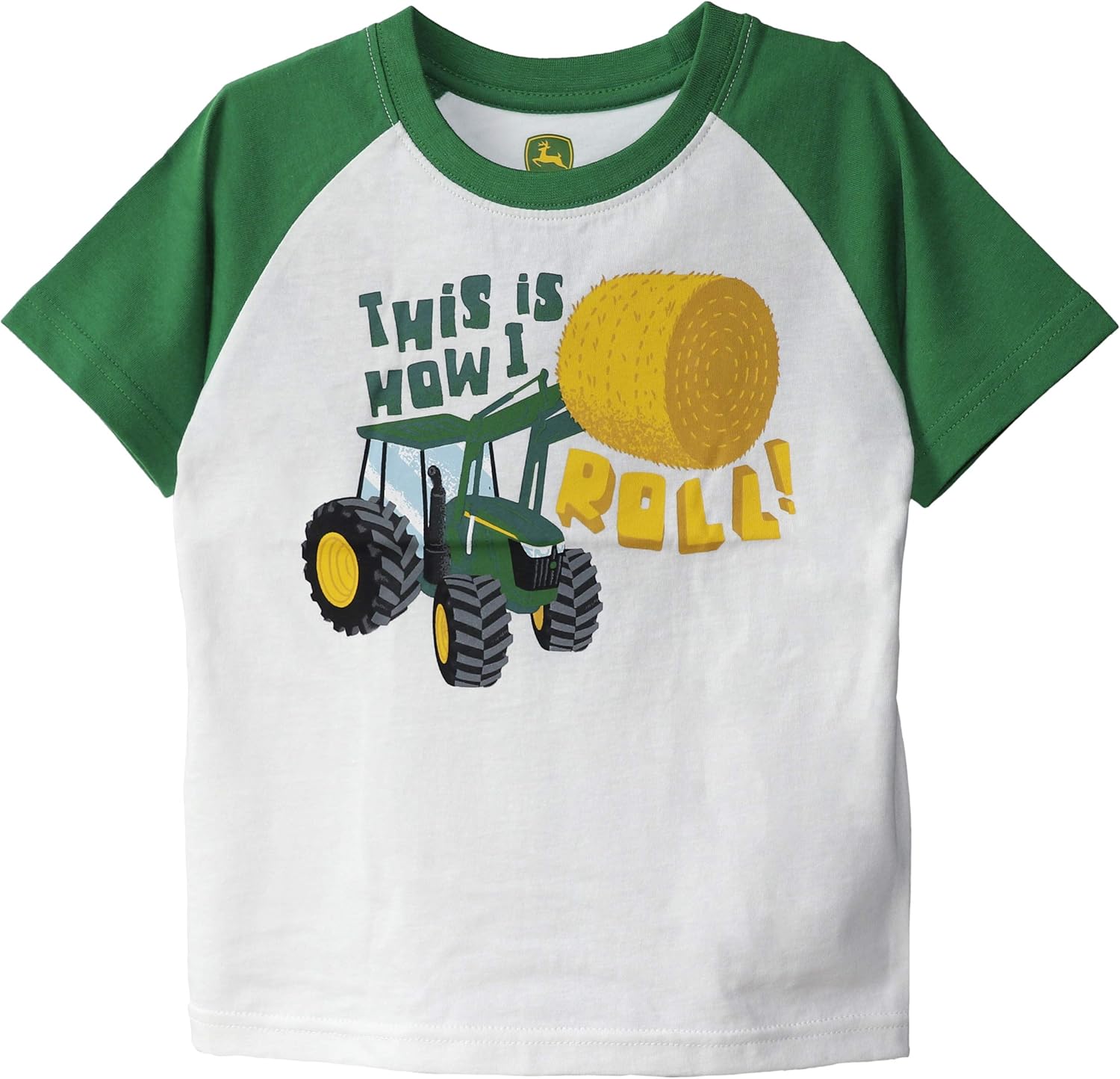 John Deere Toddler Boys' Roll Tee, White, 2T Amazon.co.uk Clothing