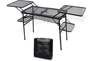 Nice C Camping Table, Compact Folding Table, Tailgate Grill Table, Outdoor Tables, Camping Tables That Fold Up Lightweight, with 4 Side Tables & Mesh Net for BBQ, Camping