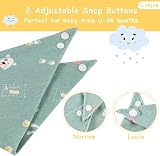 Lanjue Baby Bandana Dribble Bibs 10-Pack Cotton Bibs Adjustable Snaps Blue view 6